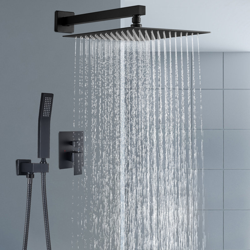 Cobbe 10" Rainfall Shower Head Complete Shower System with Roughin